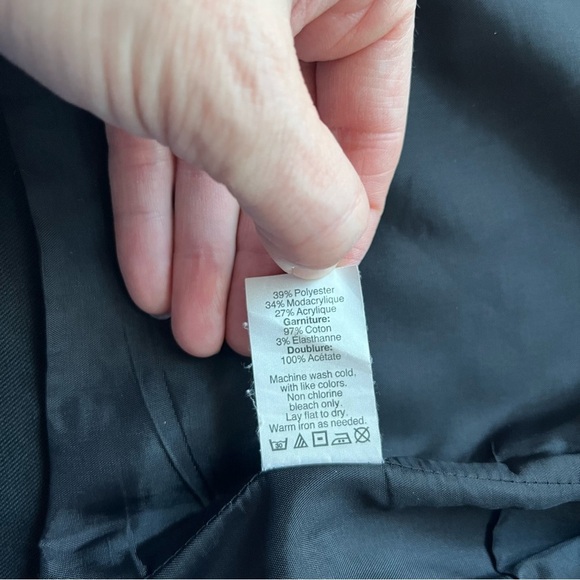 Madewell Women’s Black Sherpa Faux Fur Zipper Vest Size XS - Picture 6 of 7